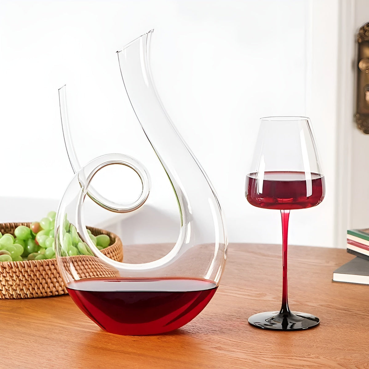 Decanter per vino Schwan Spirale – Design a spirale elegante | 1500 ml per casa o bar