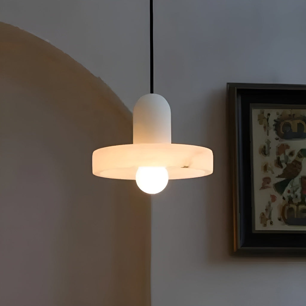 Lampada a sospensione in rame e marmo – design moderno e elegante | Perfetta per camere da letto e sale da pranzo