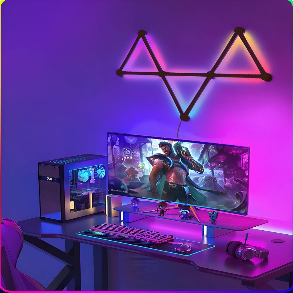 Smarte RGB Applique – Cambio colore e controllo musicale | Illuminazione ambientale perfetta per TV, camera da letto e sala giochi