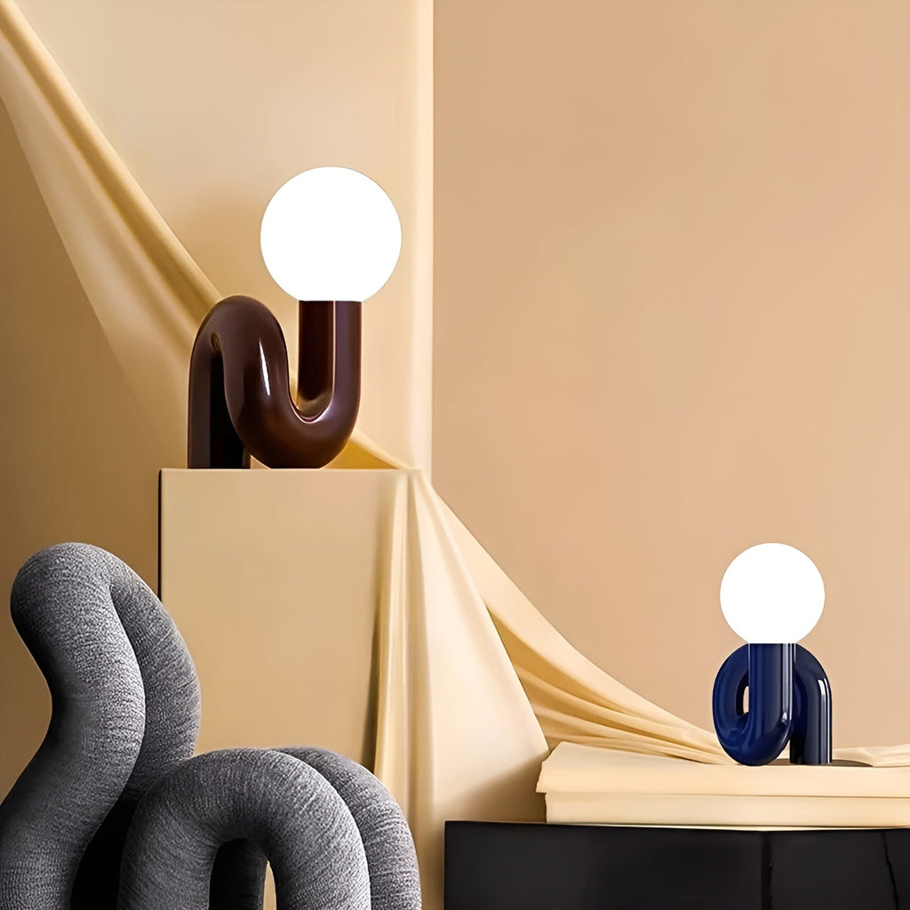 Lampada da tavolo in vetro minimalista – Design nordico elegante | Perfetta per camera da letto, soggiorno e ufficio