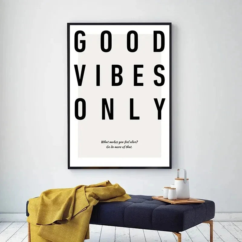 Arte da Parete Solo Vibrazioni Positive