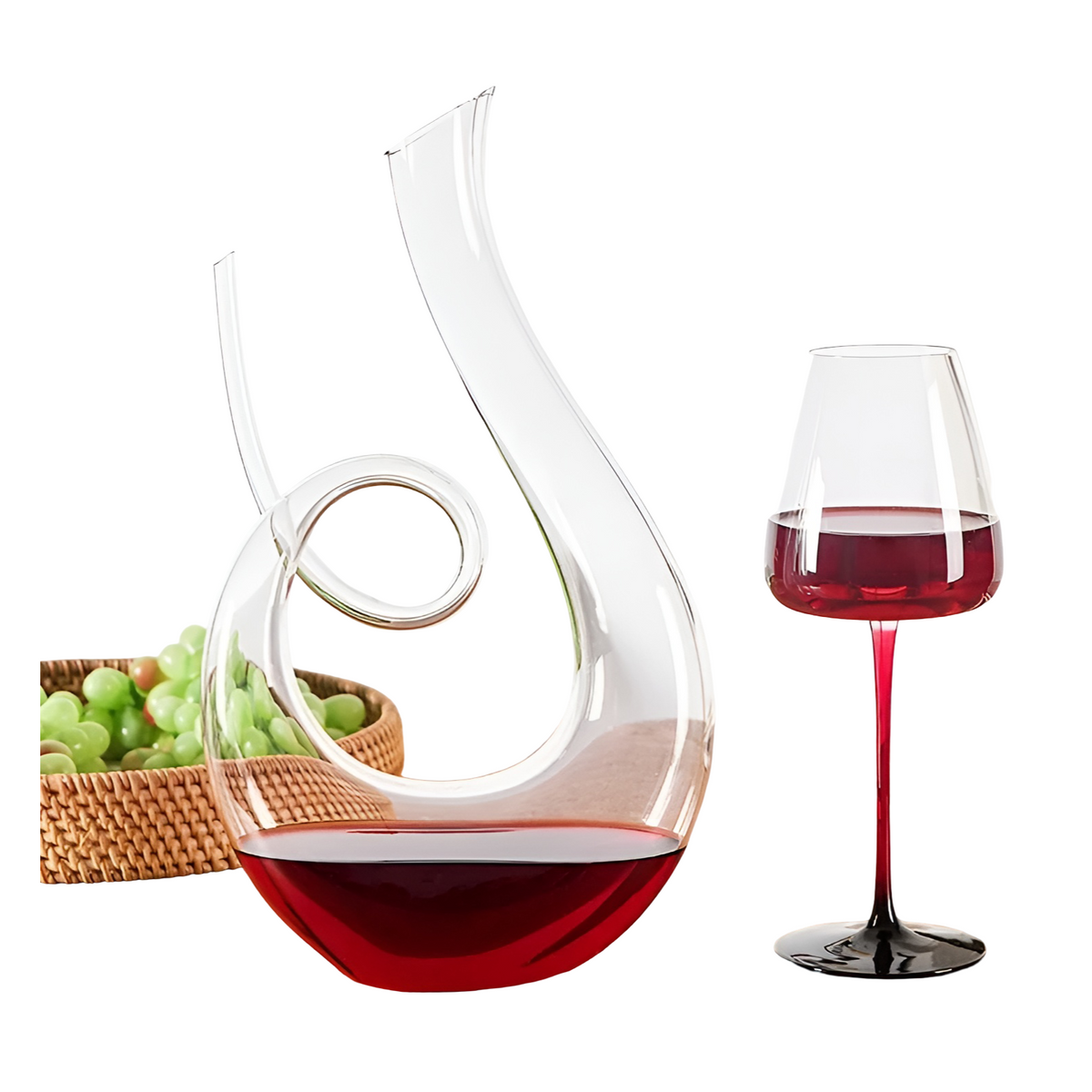 Decanter per vino Schwan Spirale – Design a spirale elegante | 1500 ml per casa o bar