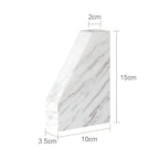 Set da Bagno in Marmo Bianco – Dispenser per Sapone, Porta Sapone, Spazzola per WC & Vassoio | Eleganti Accessori da Bagno