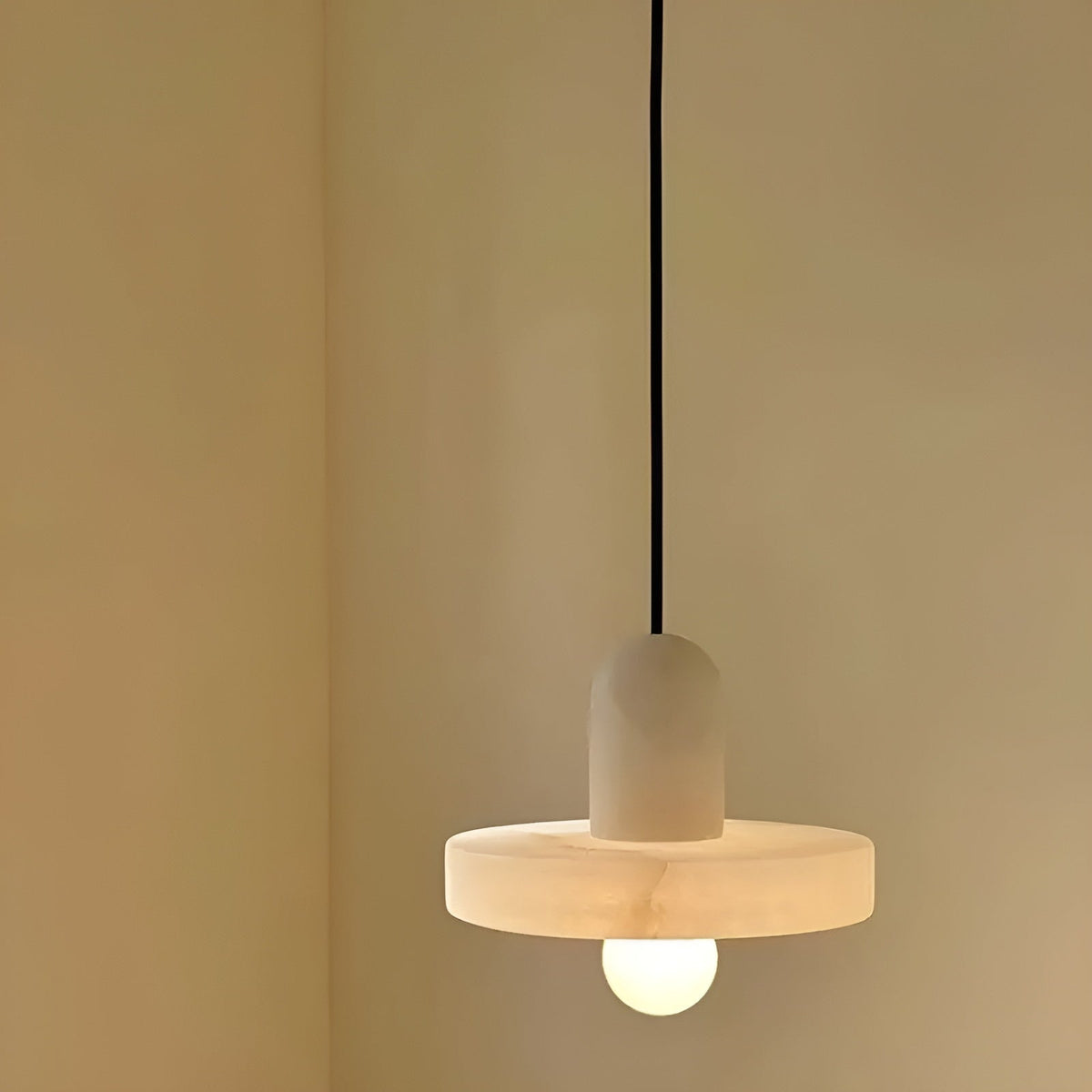 Lampada a sospensione in rame e marmo – design moderno e elegante | Perfetta per camere da letto e sale da pranzo