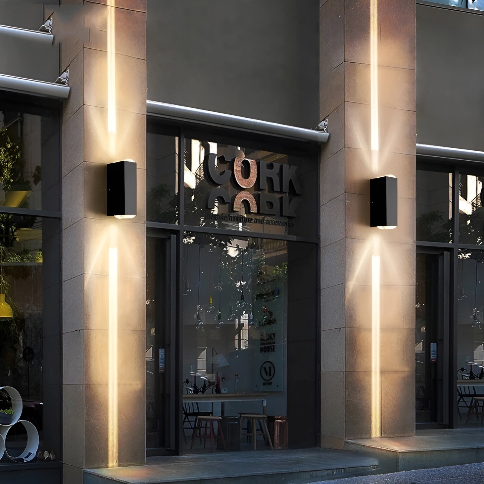 StoneGlow – Lampada a parete LED con effetto cemento per illuminazione interna ed esterna resistente alle intemperie