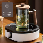 Tazza da tè in vetro con manico in legno – Resistente al calore & con filtro per tè | Ideale per la casa