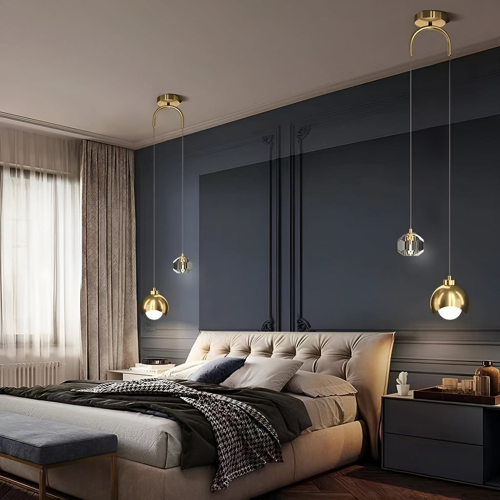 Lampada a sospensione in cristallo – Design elegante in stile scandinavo | Perfetta per camera da letto, soggiorno e tavolo da pranzo