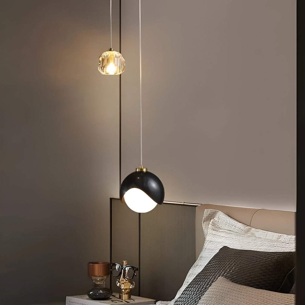 Lampada a sospensione in cristallo – Design elegante in stile scandinavo | Perfetta per camera da letto, soggiorno e tavolo da pranzo