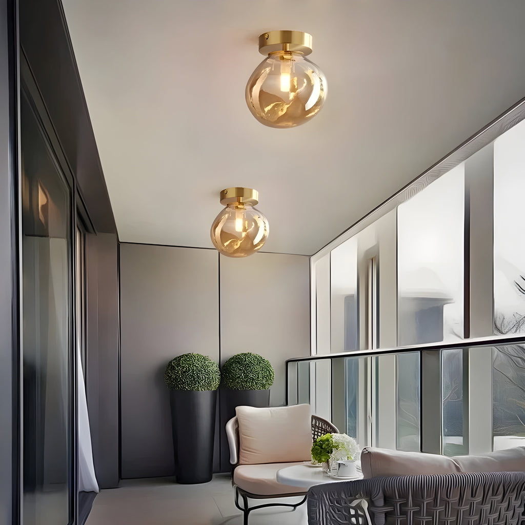 LustroCeil Light - Lampada da soffitto in vetro minimalista