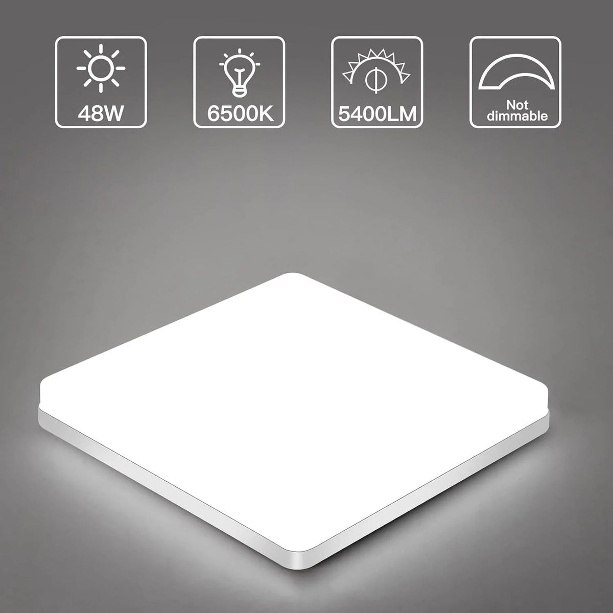 Lampada da soffitto LED quadrata – Luce uniforme e piacevole | Adatta per soggiorno e bagno