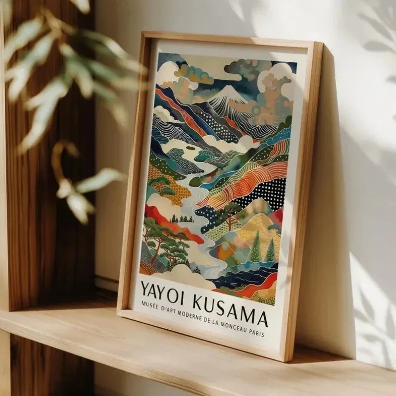 Arte da parete in tela di Yayoi Kusama - Monte Fuji