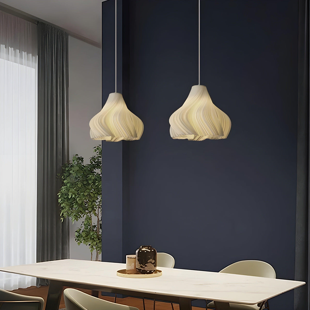 FloraBloom Light - Fiore stampato in 3D nordico come lampada sospesa