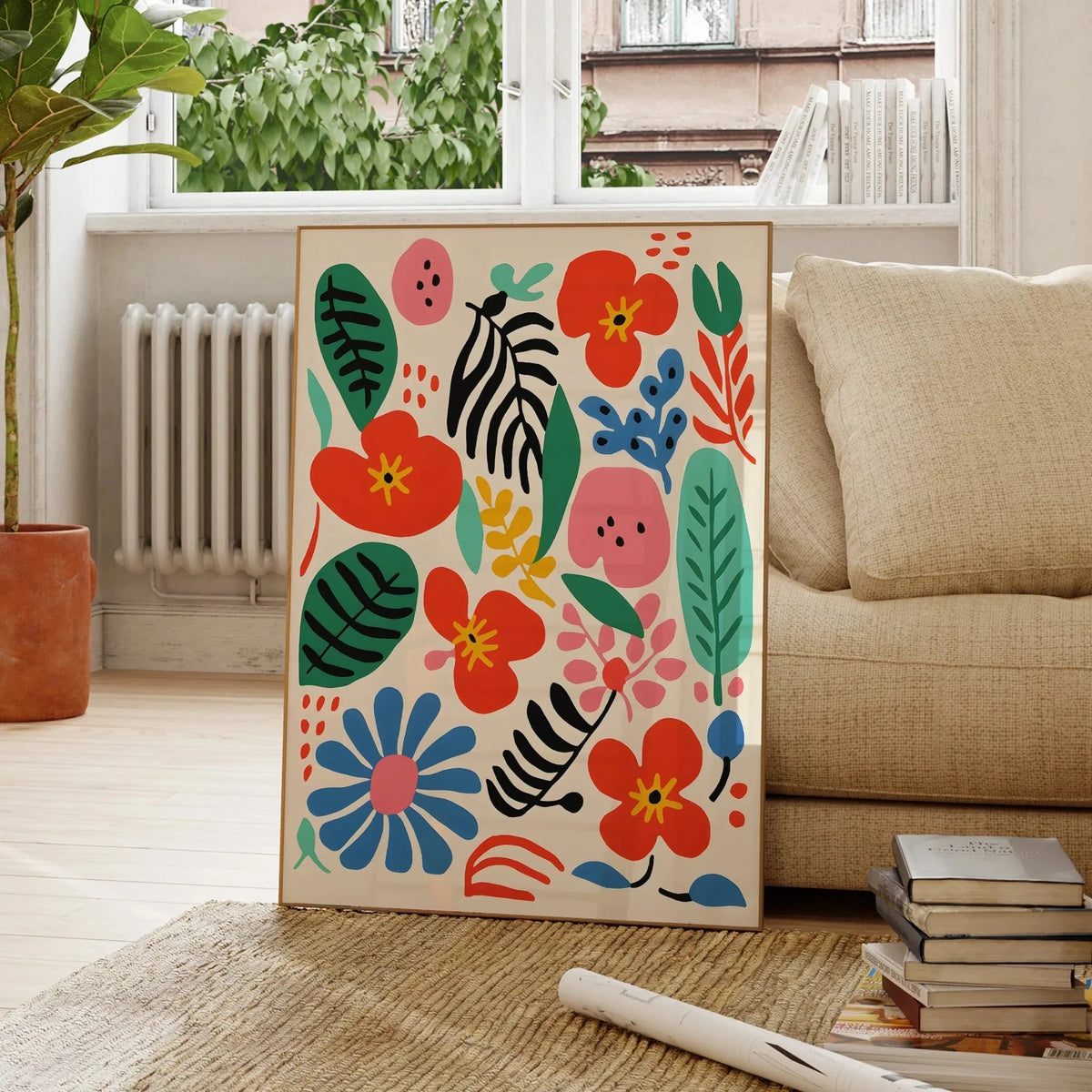 Dipinto su Tela di Fiori Brisa