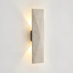 Lampada da parete in Travertino – Elegante lampada in pietra naturale per soggiorno o corridoio