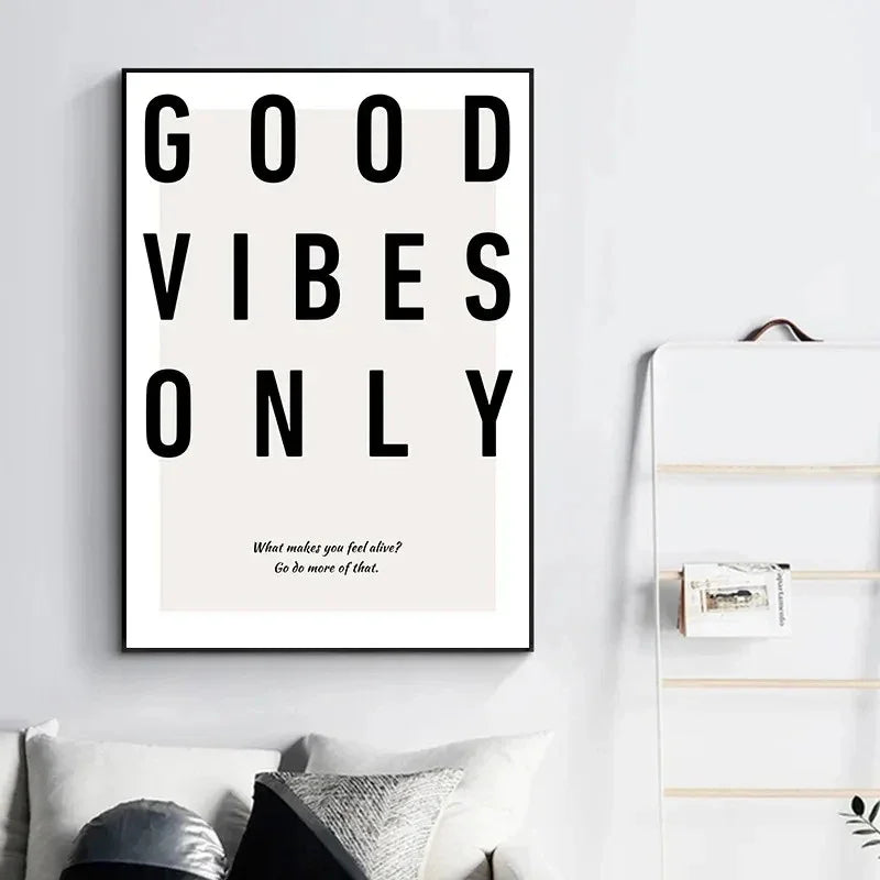 Arte da Parete Solo Vibrazioni Positive