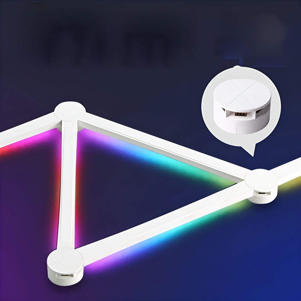 Smarte RGB Applique – Cambio colore e controllo musicale | Illuminazione ambientale perfetta per TV, camera da letto e sala giochi