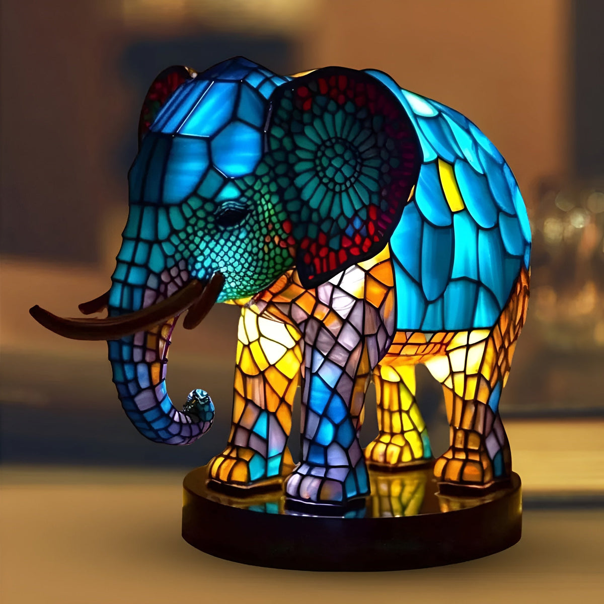 Lampada da tavolo con motivo animale – Drago o Elefante | Ideale per camera da letto e soggiorno