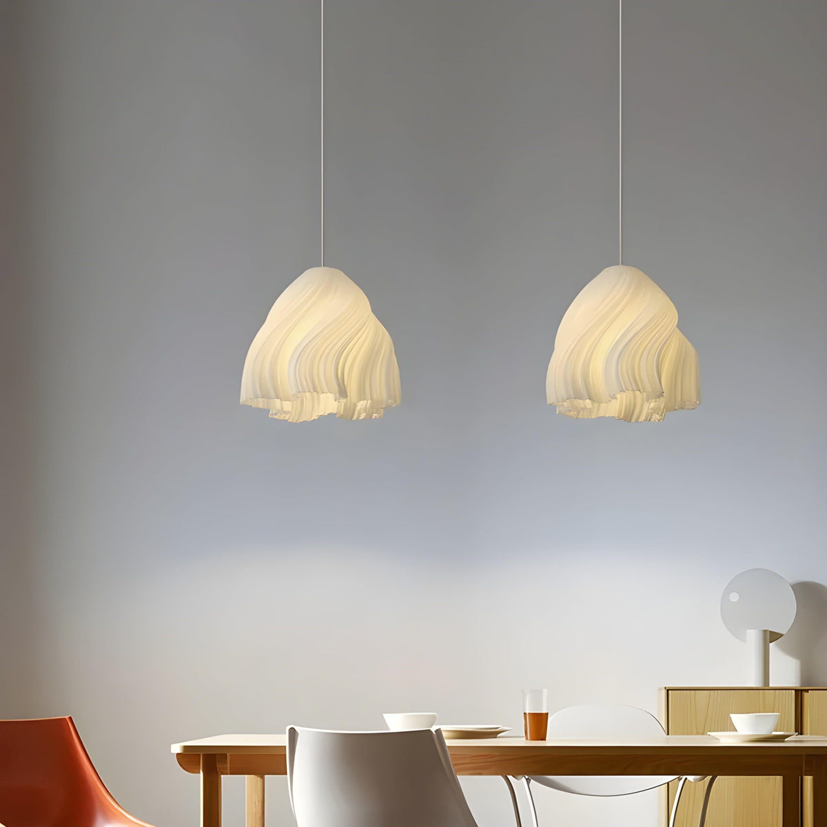 FloraBloom Light - Fiore stampato in 3D nordico come lampada sospesa
