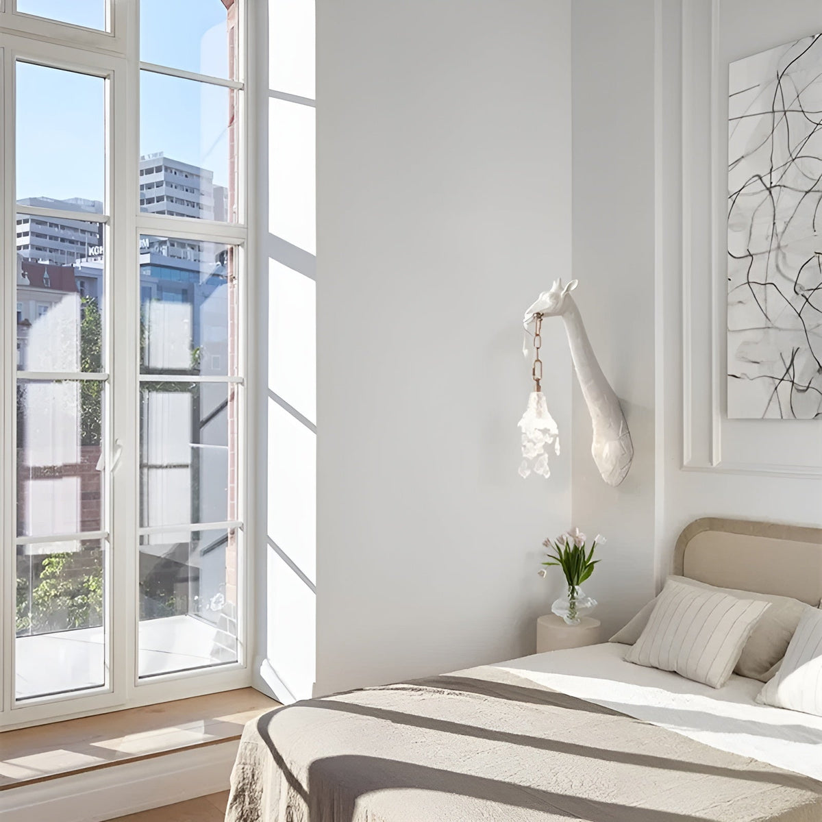 Lampada da parete con motivo giraffa – Illuminazione LED decorativa per soggiorno