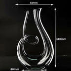 Decanter per vino Schwan Spirale – Design a spirale elegante | 1500 ml per casa o bar