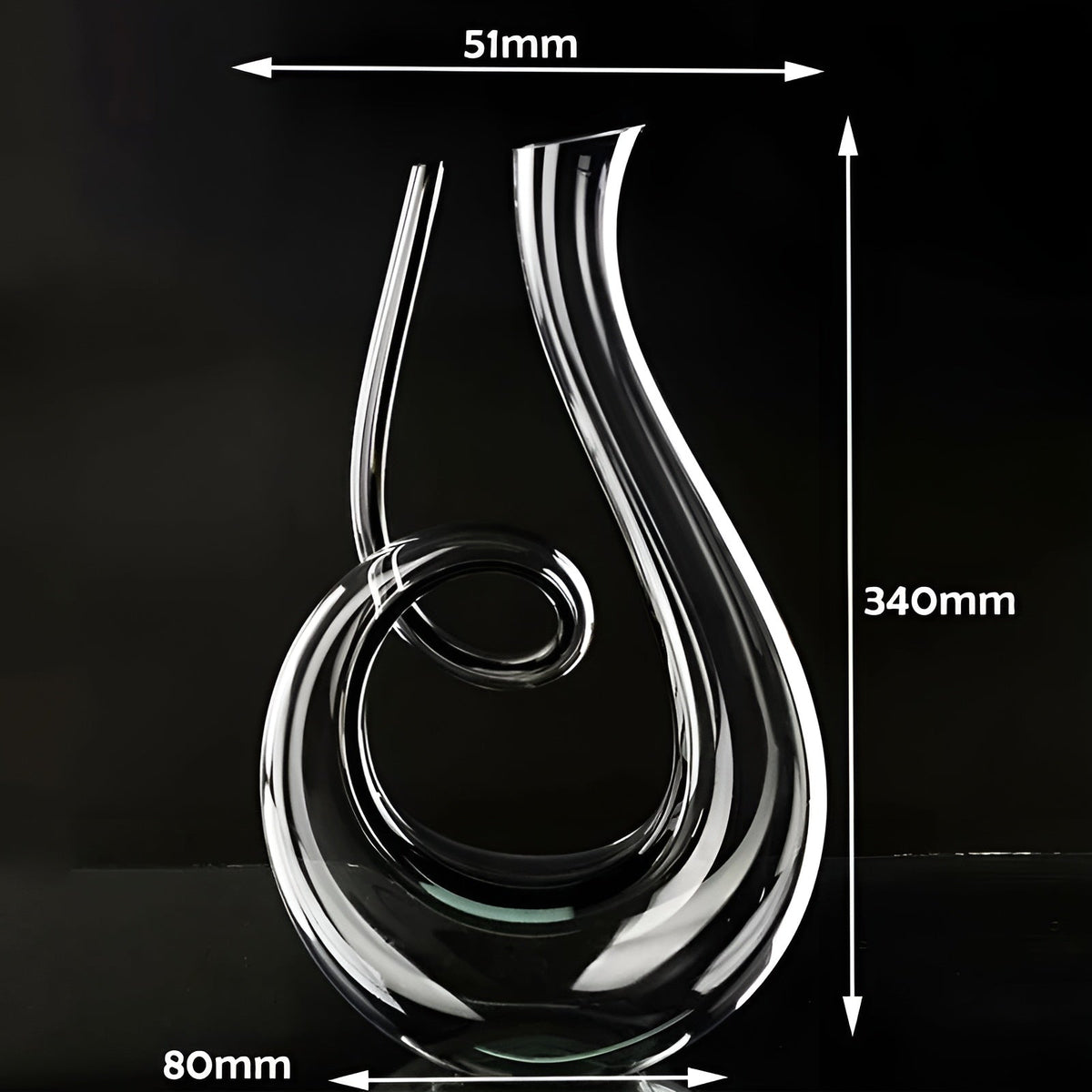 Decanter per vino Schwan Spirale – Design a spirale elegante | 1500 ml per casa o bar