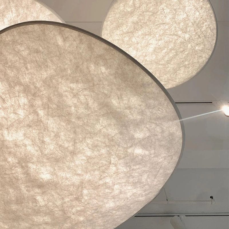 Lampadario in Seta Stile Japandi