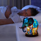 Lampada da tavolo con motivo animale – Drago o Elefante | Ideale per camera da letto e soggiorno