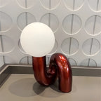 Lampada da tavolo in vetro minimalista – Design nordico elegante | Perfetta per camera da letto, soggiorno e ufficio