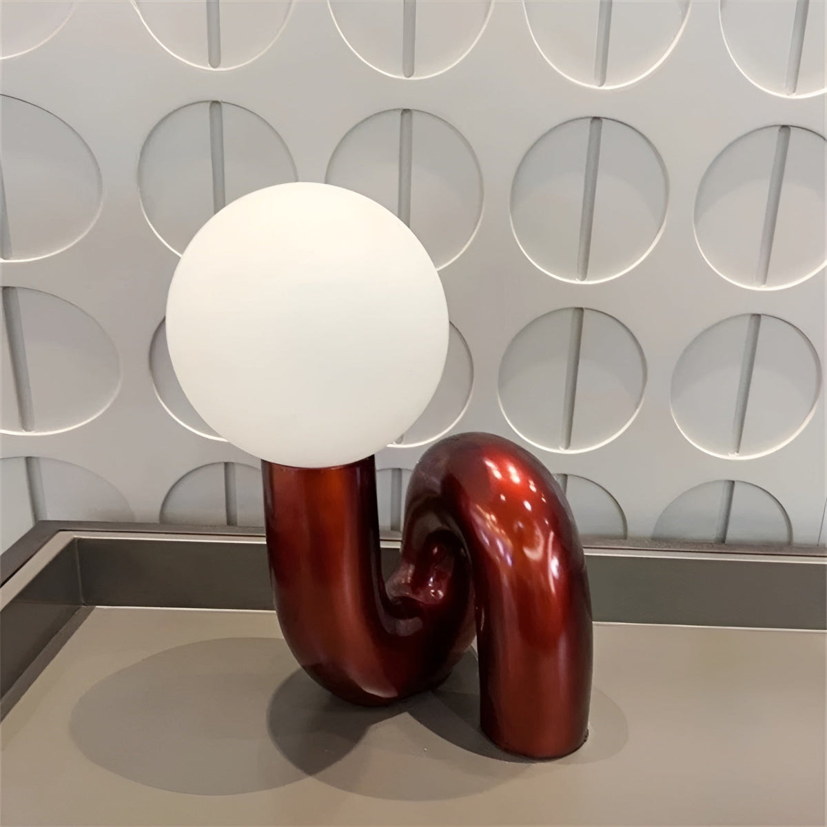 Lampada da tavolo in vetro minimalista – Design nordico elegante | Perfetta per camera da letto, soggiorno e ufficio