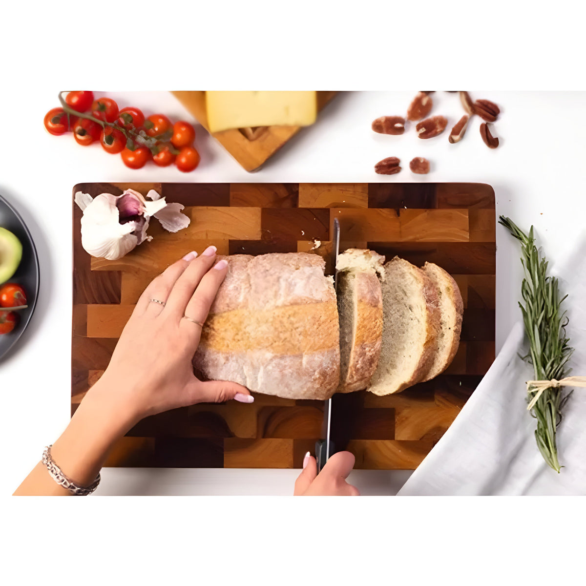 ChefHaven Board – Tagliere in legno di acacia con superficie doppia
