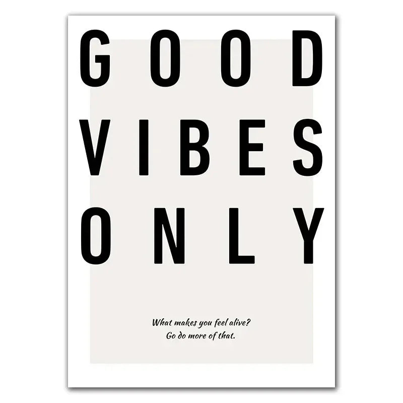 Arte da Parete Solo Vibrazioni Positive