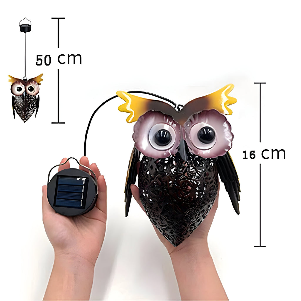 LumiOwl Light - Lampada a forma di gufo appesa a energia solare