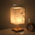 Lampada SerenityGlow - Lampada da Tavolo in Stile Cinese con Tessuto LED Moderno