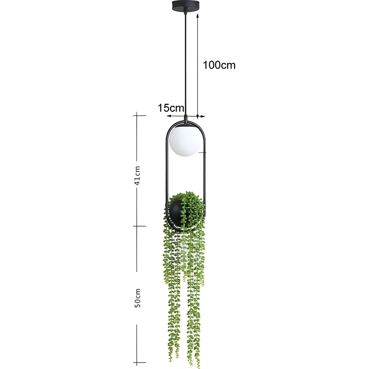 BotanicAura Light – Lampada a sospensione LED nordica con vaso per piante