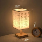 Lampada SerenityGlow - Lampada da Tavolo in Stile Cinese con Tessuto LED Moderno