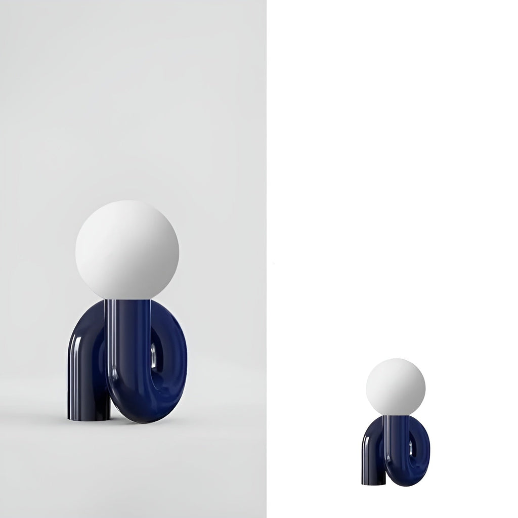 Lampada da tavolo in vetro minimalista – Design nordico elegante | Perfetta per camera da letto, soggiorno e ufficio