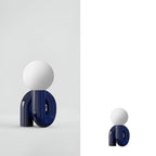 Lampada da tavolo in vetro minimalista – Design nordico elegante | Perfetta per camera da letto, soggiorno e ufficio