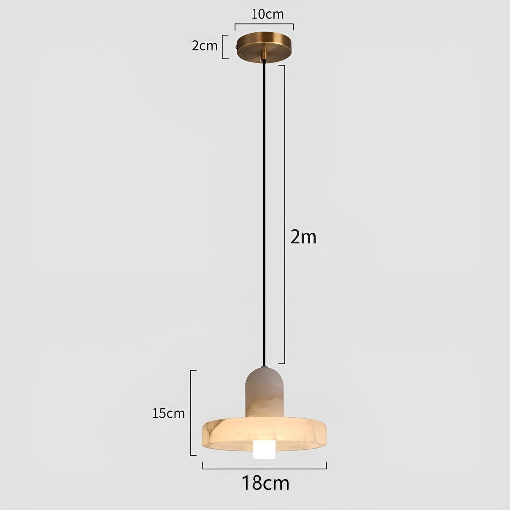 Lampada a sospensione in rame e marmo – design moderno e elegante | Perfetta per camere da letto e sale da pranzo