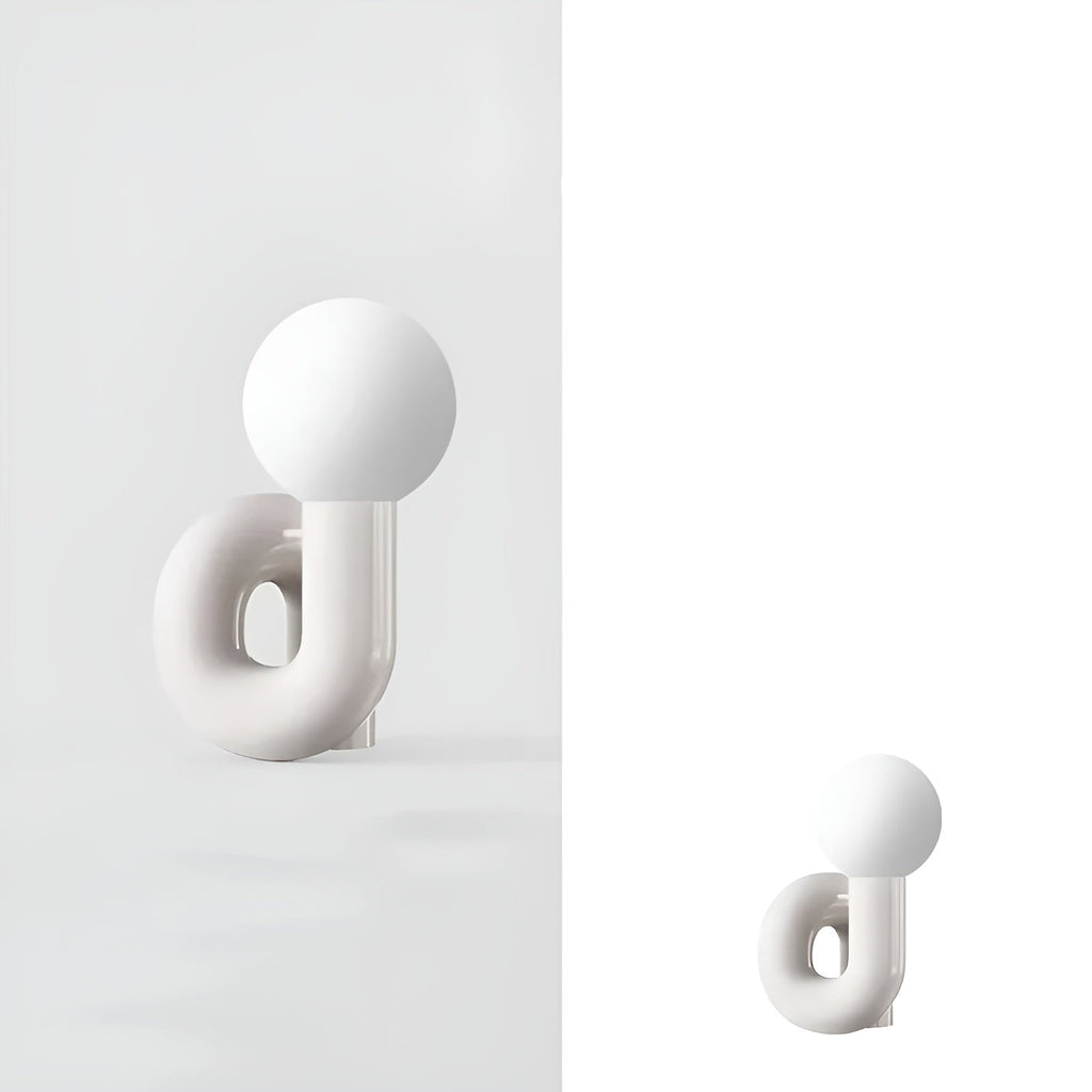 Lampada da tavolo in vetro minimalista – Design nordico elegante | Perfetta per camera da letto, soggiorno e ufficio