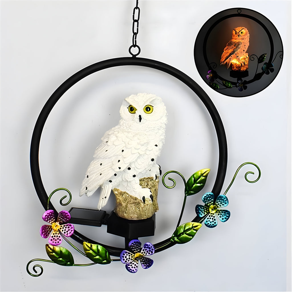 LumiOwl Light - Lampada a forma di gufo appesa a energia solare