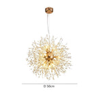Lampadario LED con sfere di cristallo – Effetto Dente di Leone scintillante | Illuminazione elegante per soggiorno e sala da pranzo