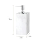 Set da Bagno in Marmo Bianco – Dispenser per Sapone, Porta Sapone, Spazzola per WC & Vassoio | Eleganti Accessori da Bagno