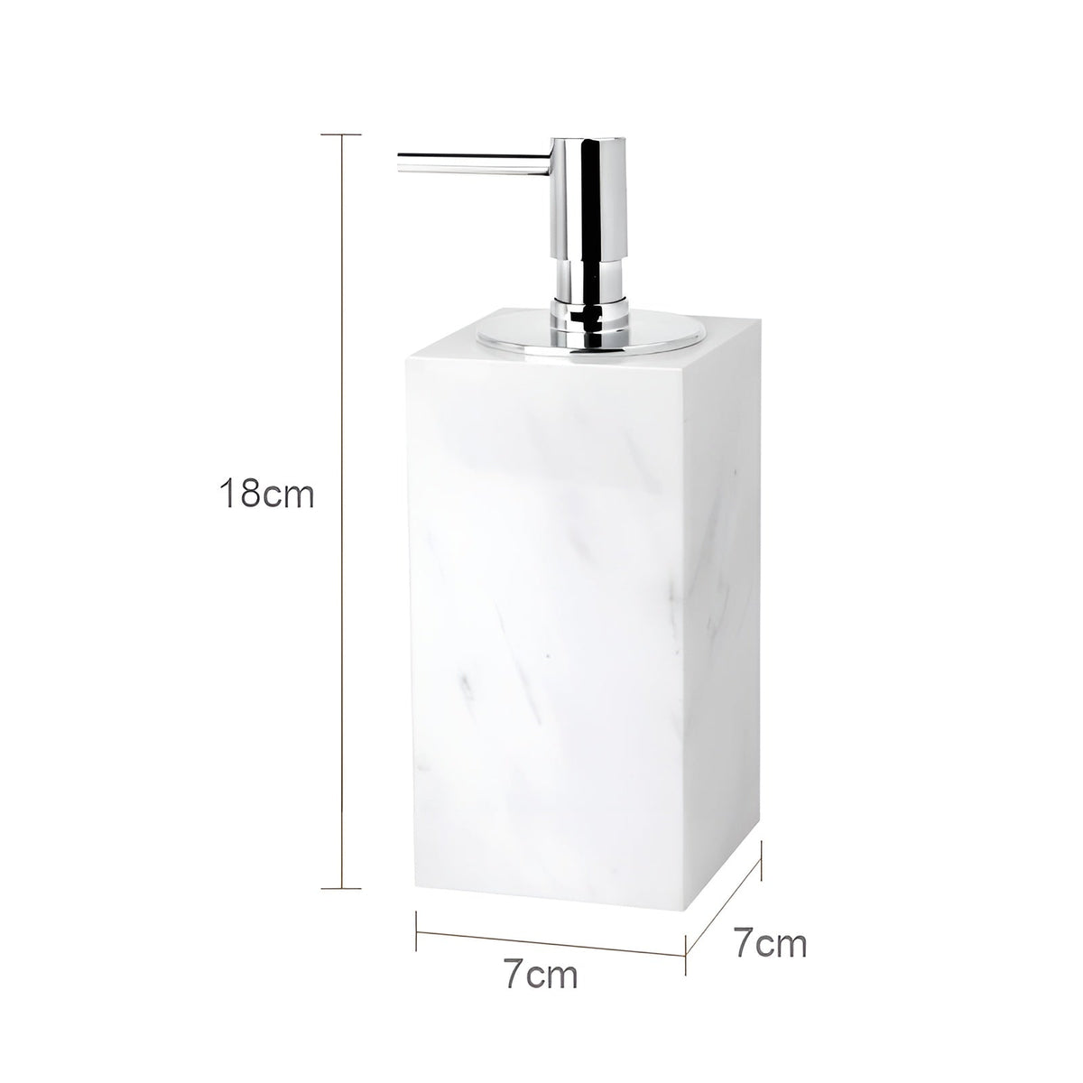 Set da Bagno in Marmo Bianco – Dispenser per Sapone, Porta Sapone, Spazzola per WC & Vassoio | Eleganti Accessori da Bagno