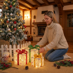 Illuminazione Natalizia LED in Scatole Regalo – Set di Decorazioni Natalizie Illuminato