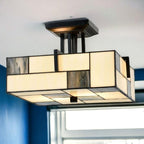Lampada da soffitto Tiffany Semi-Flush Manchester