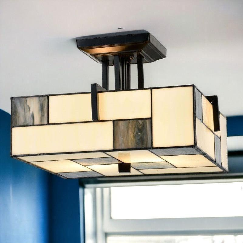 Lampada da soffitto Tiffany Semi-Flush Manchester