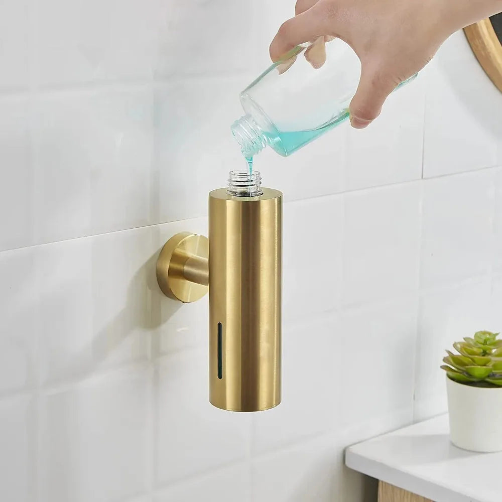 Dispenser di Sapone Manuale da Parete Quadrato Rotondo