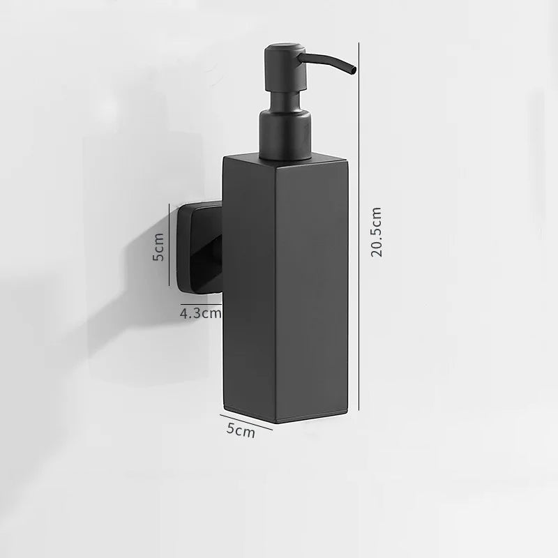 Dispenser di Sapone Manuale da Parete Quadrato Rotondo