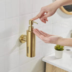 Dispenser di Sapone Manuale da Parete Quadrato Rotondo