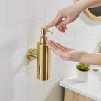 Dispenser di Sapone Manuale da Parete Quadrato Rotondo